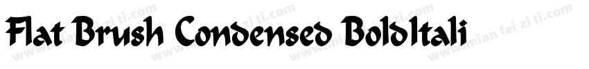 Flat Brush Condensed BoldItalic字体转换